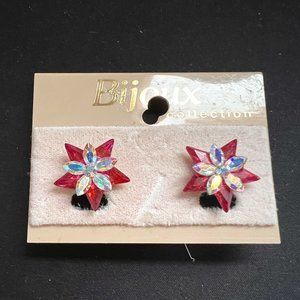 Bijoux Collection Rhinestone AB Star Stud Pierced Earrings